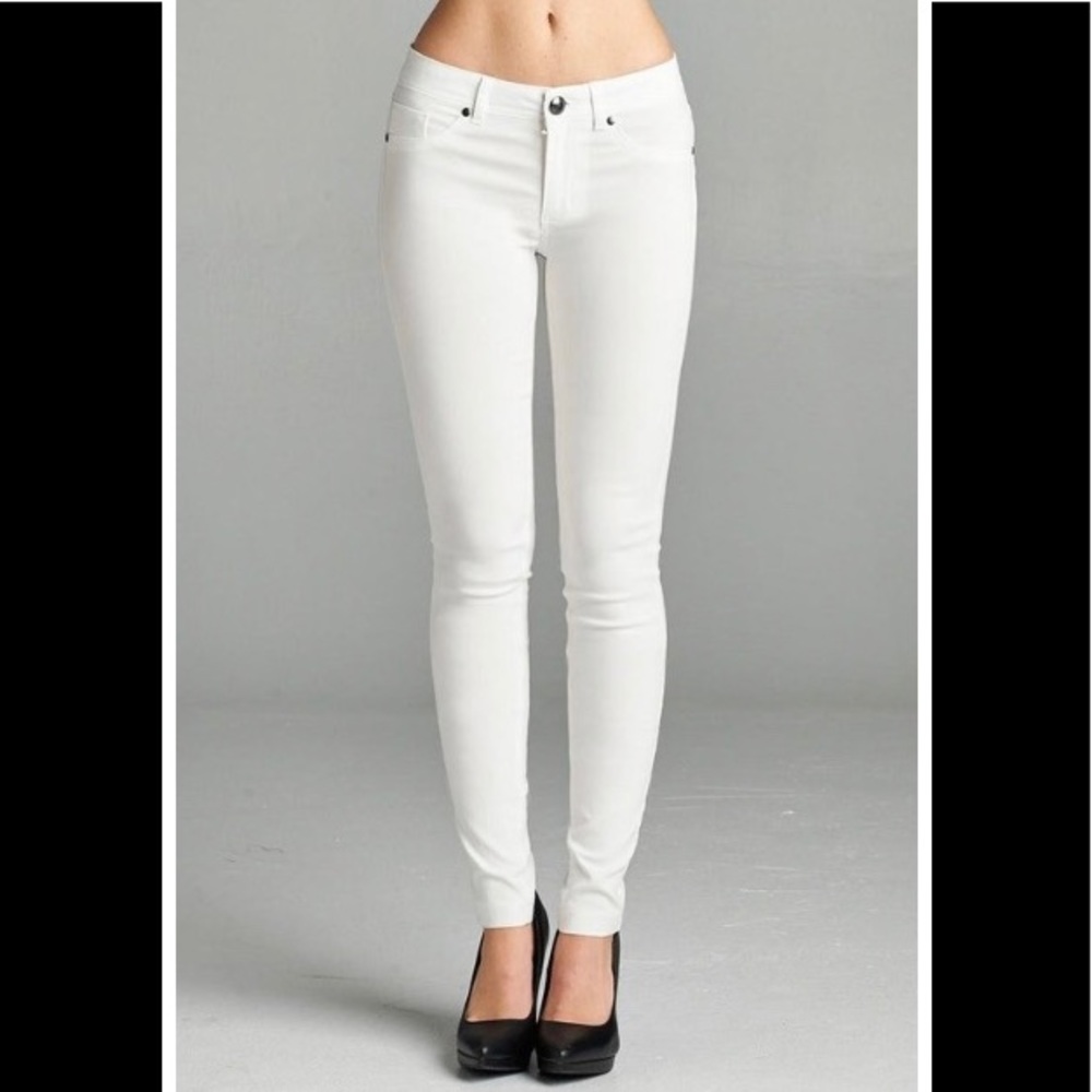 Skinny White Pants